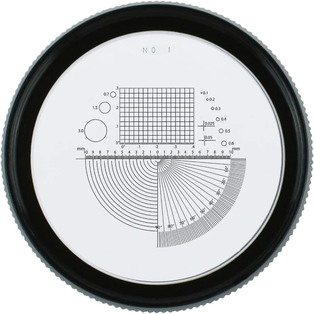10X Rechargeable Jewelers Loupe Magnifier with LED Light & Detachable Reticle Scale, 25mm Field of View, Adjustable