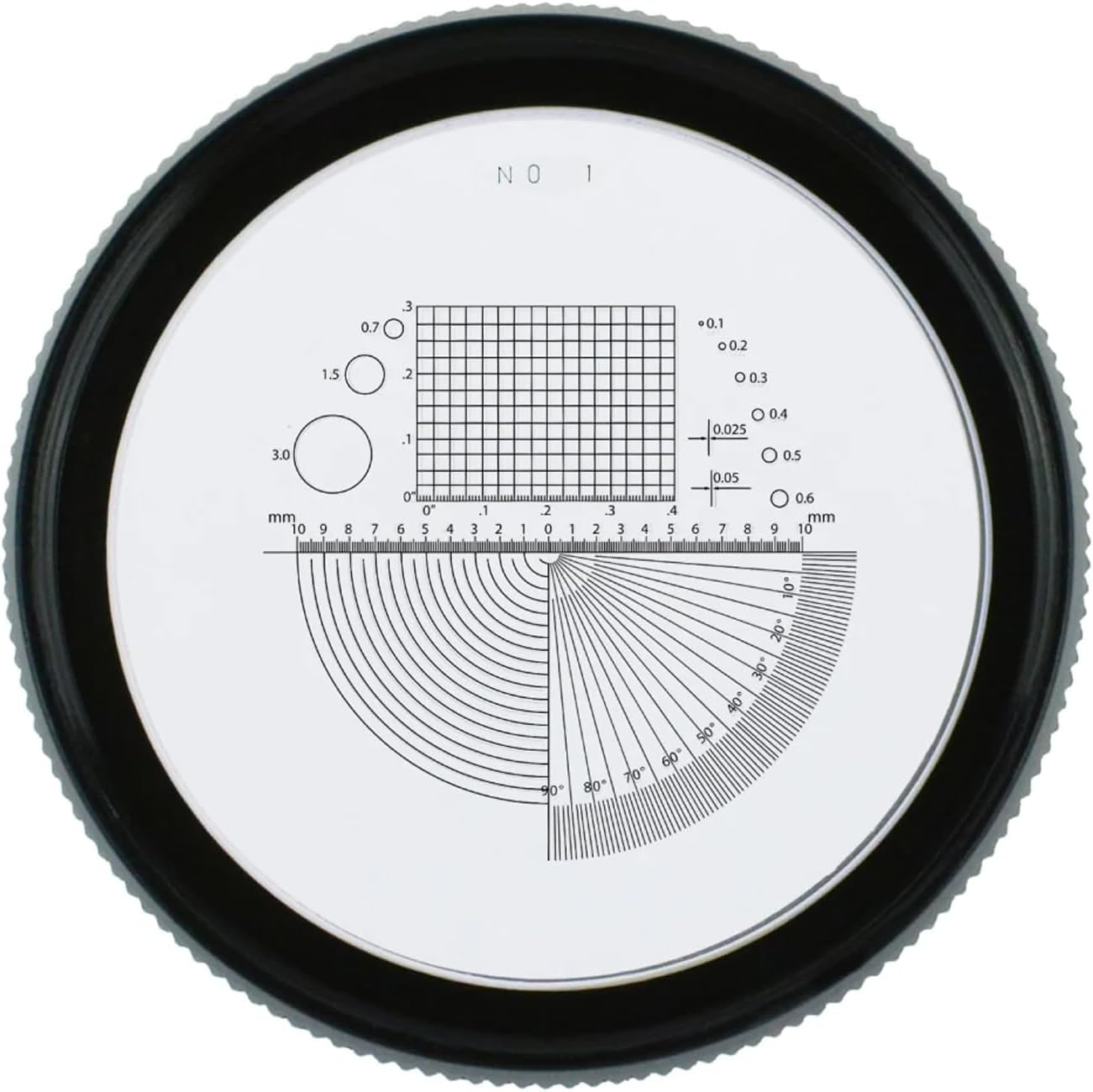 10X Rechargeable Jewelers Loupe Magnifier with LED Light & Detachable Reticle Scale, 25mm Field of View, Adjustable