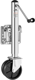 Trailer Jack with Wheel, 2000 lbs Load Capacity, Heavy Duty Swivel Boat Trailer Jack with PP Single Wheel & Ergonomic
