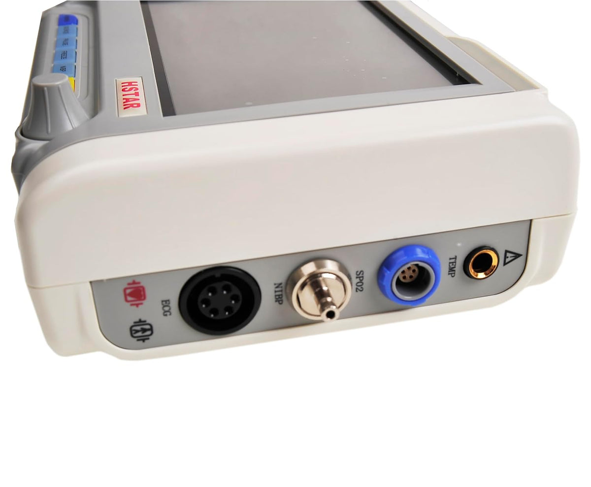 Veterinary Vital Signs Monitor 7 Inch Portable 6 Parameter Monitor ECG/NIBP/PR/SPO2/RESP/TEMP Animal Monitor