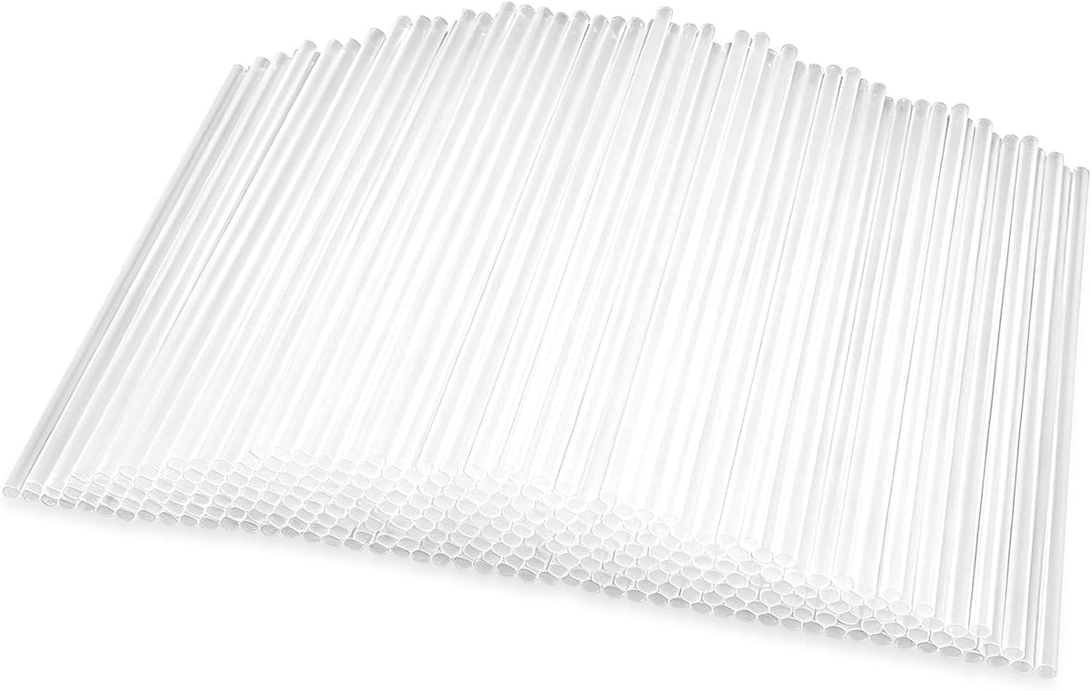 300 PCS Clear Plastic Drinking Straws, 7.75 Inch, Disposable, BPA-Free
