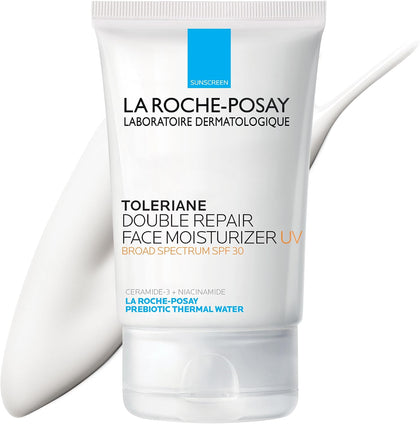 Toleriane Double Repair UV SPF Moisturizer for Face, Daily Facial Moisturizer with Sunscreen SPF 30