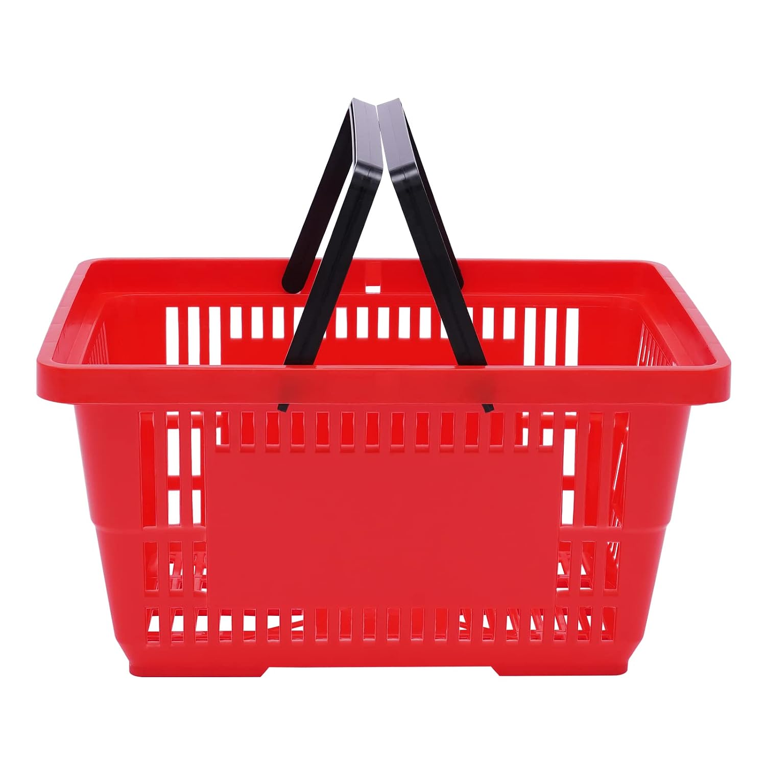 Shopping Basket, 17 * 12 * 9inch Set of 12 Freestanding Store Baskets w/Foldable Handle, Stackable Hand-held Basket
