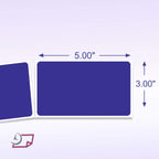 500 Rectangle Stickers, Color Coding Labels Roll, (3" x 5")
