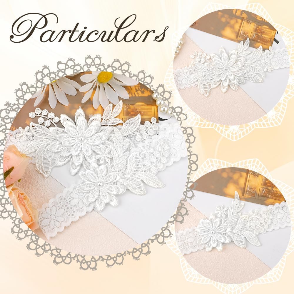Garters for Bride Wedding Garter for Bride Accessories Wedding Day Essentials Toss and Keep Lace Thigh Garter Set