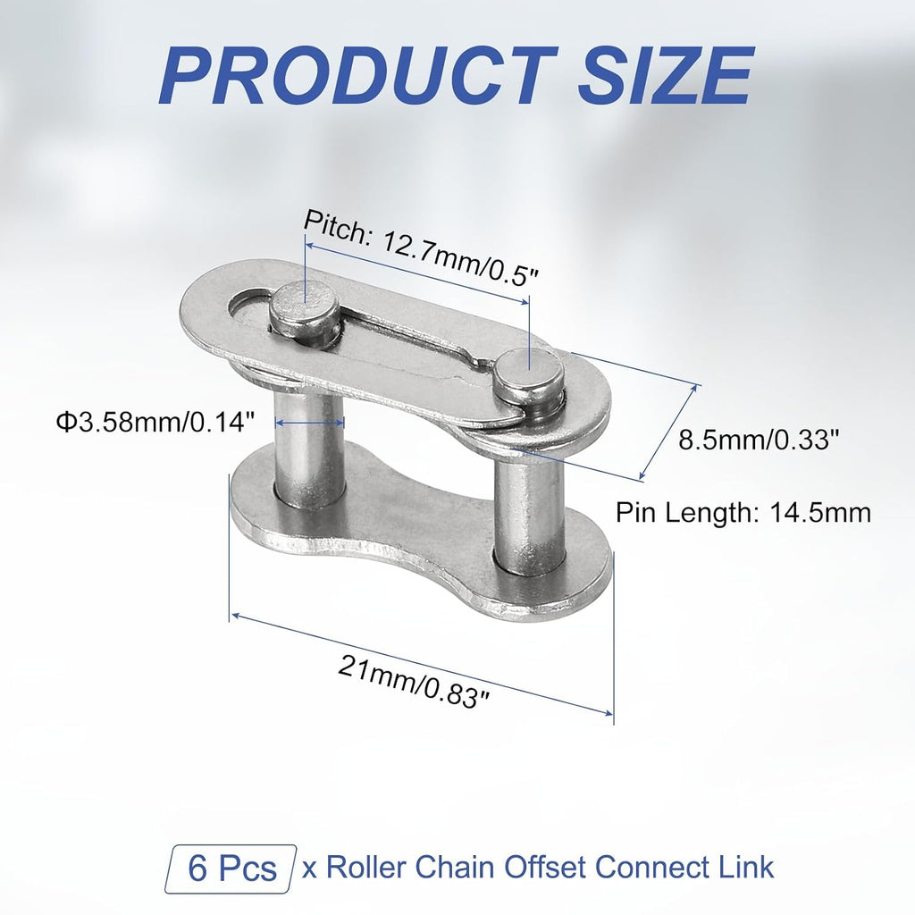 DTGN 6Pcs ANSI #41 Roller Chain Connect Link, 12.7mm Pitch