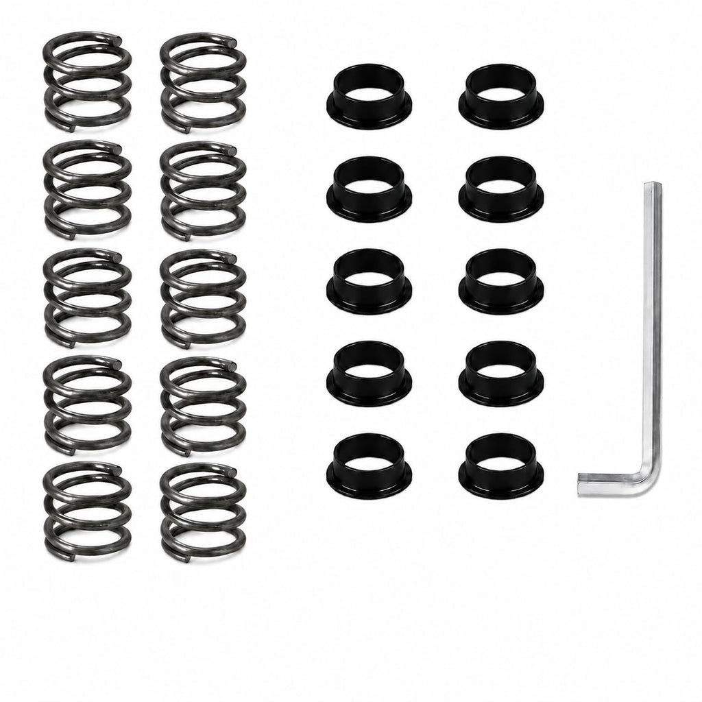 Pilot Control Spring Kit for Mini Excavator & Skid Steer Joystick Upgrade, 10 Springs + 10 Piston Protection Inserts + 5mm Hex Screwdriver