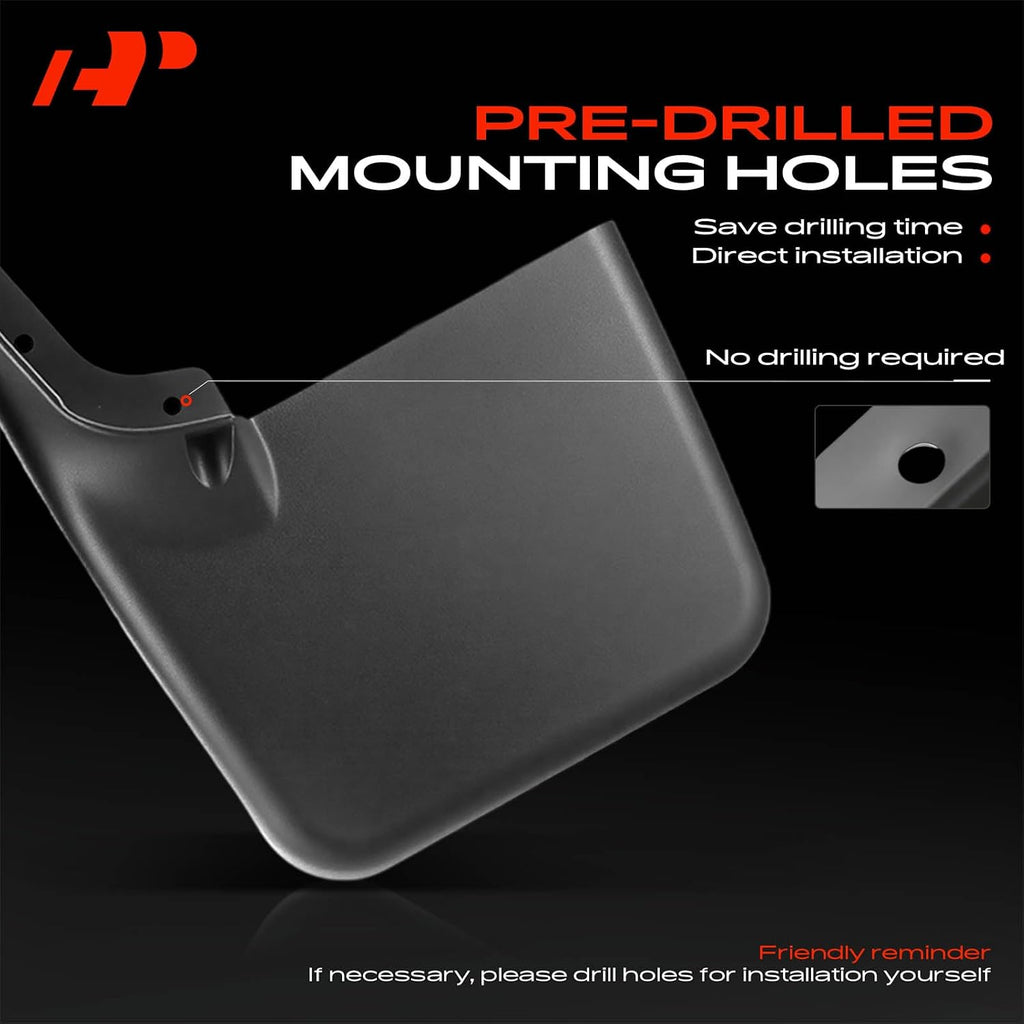 Mud Flaps Compatible with Ford F-150 2004-2014 Pickup | No Drilling Required Splash Guards with Installation Hardware