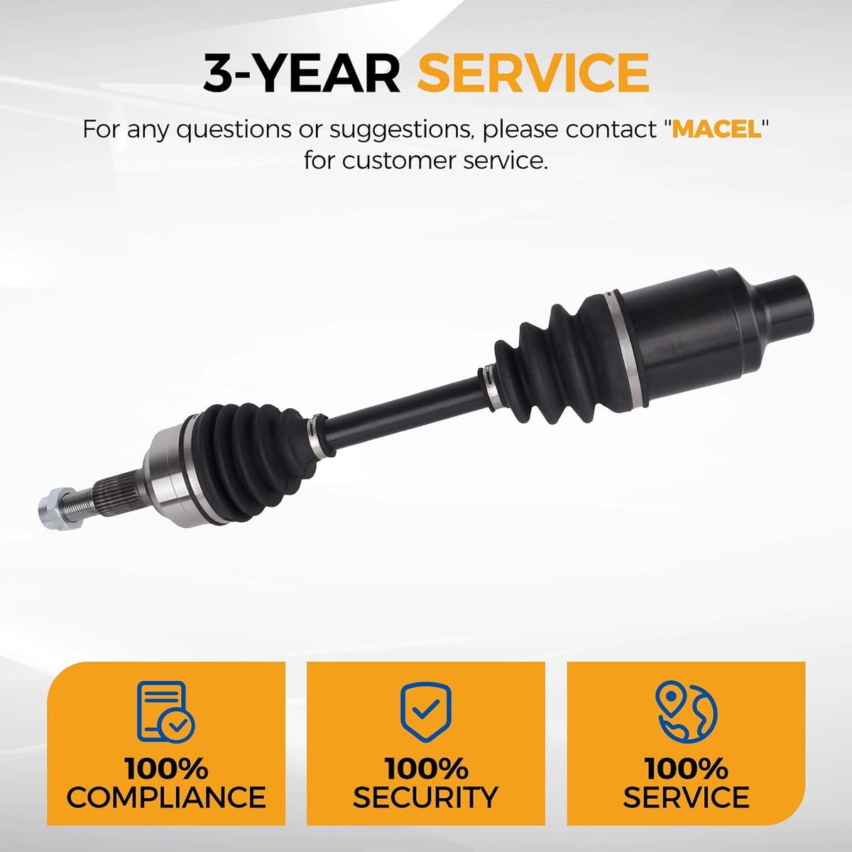 PAROD Front CV Axle Assembly Fit 10-16 GMC Terrain/Chevy Equinox, 2.4L