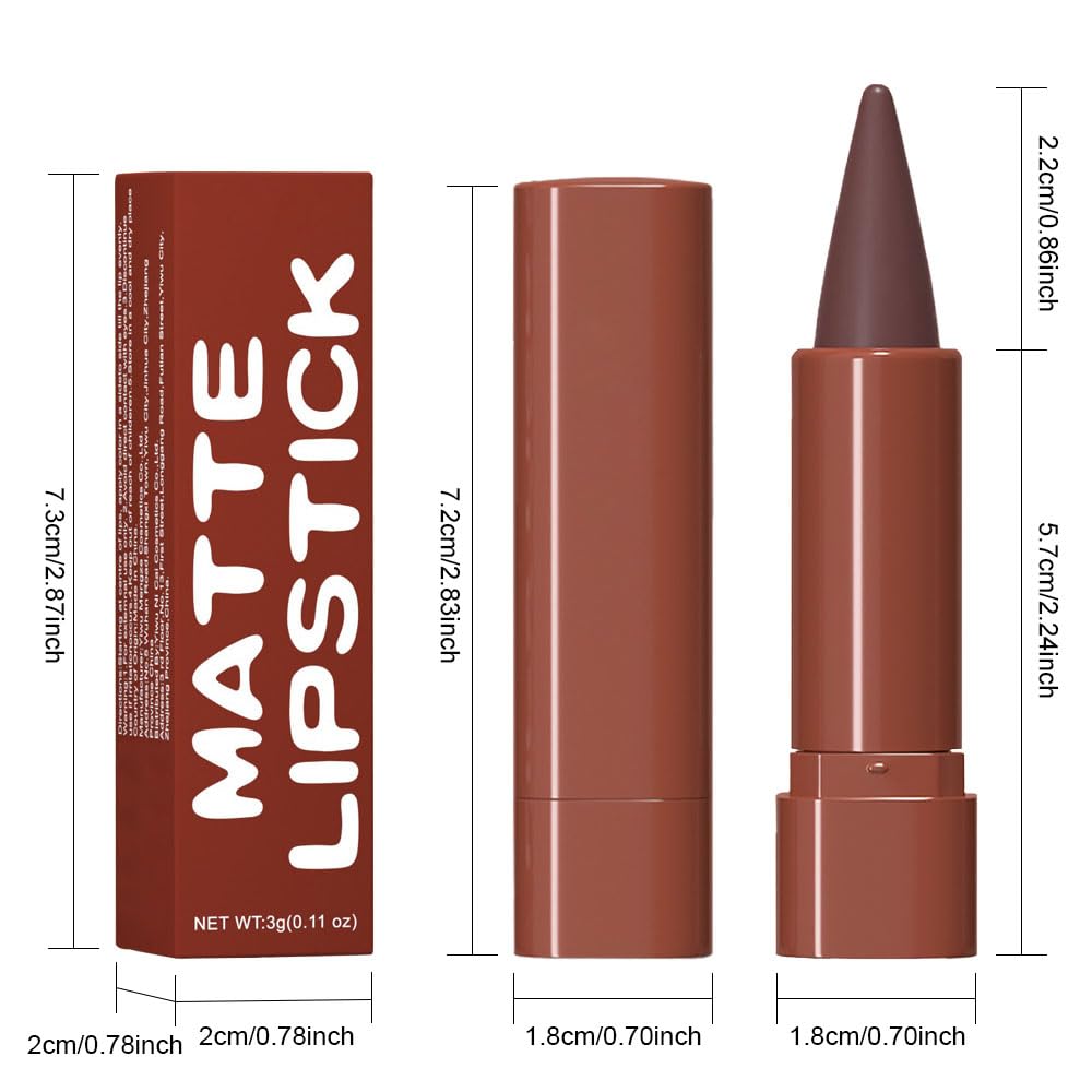 Dark Brown Lip Liner, 2in1 Lip Liner and Lipstick,Matte Lipstick