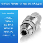 7246802 Female Flat Face Hydraulic Quick Coupler Compatible with Bobcat
