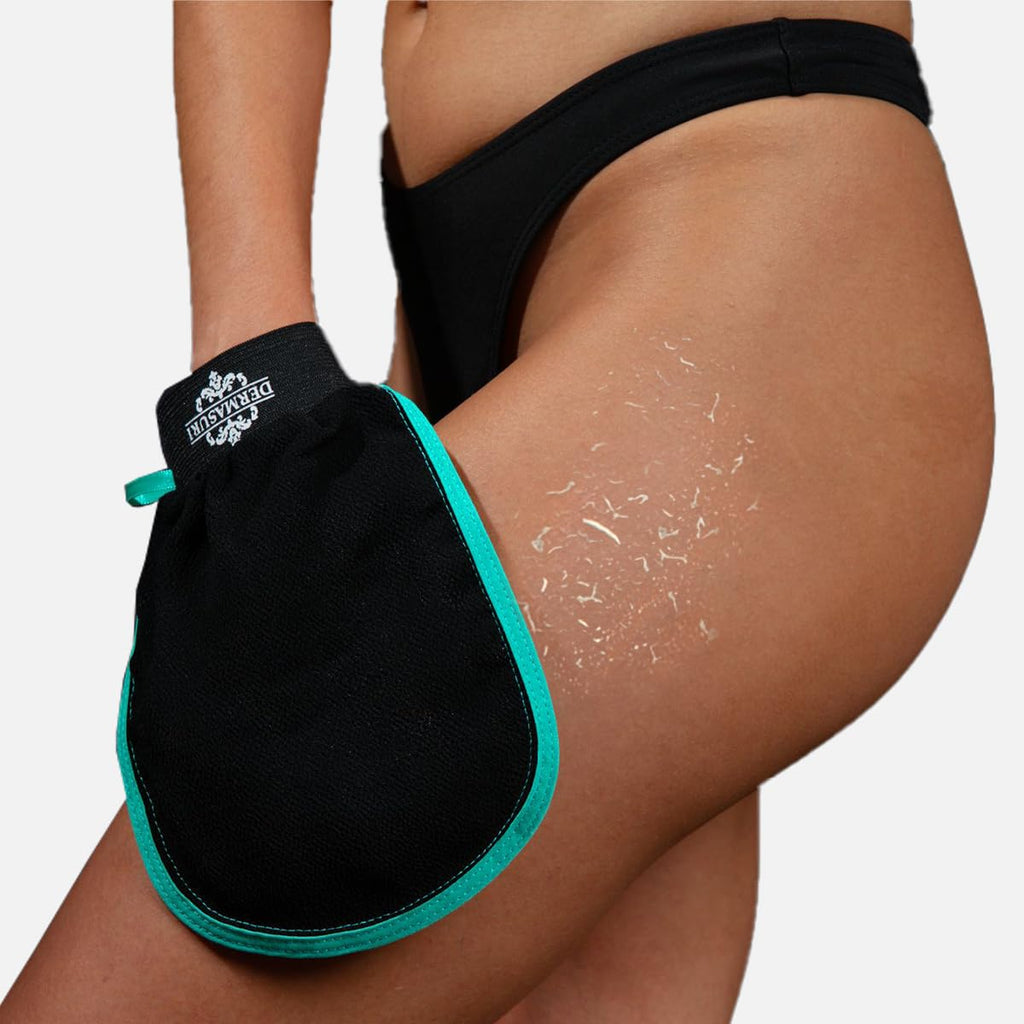 Exfoliating Body Scrubber Glove, Exfoliating Glove, Black (1 Pk)