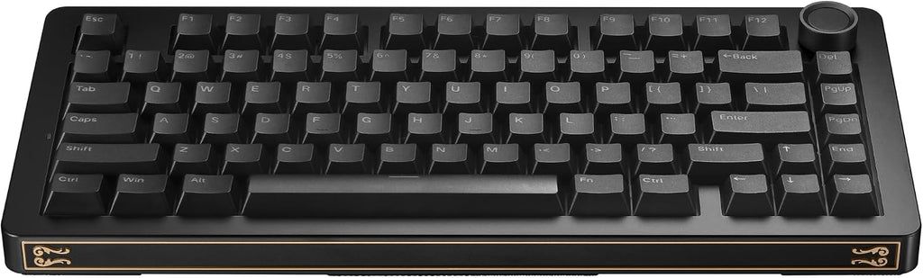 M80 75% Metal Wireless Mechanical Keyboard, 5000mAh, Bluetooth, 2.4G & Wired, Hot-Swappable, Multi-Function Dial