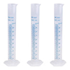 ECHO-OVE 3 Pcs Plastic Graduated Cylinders, 2-Sided Measuring Lines，100ml