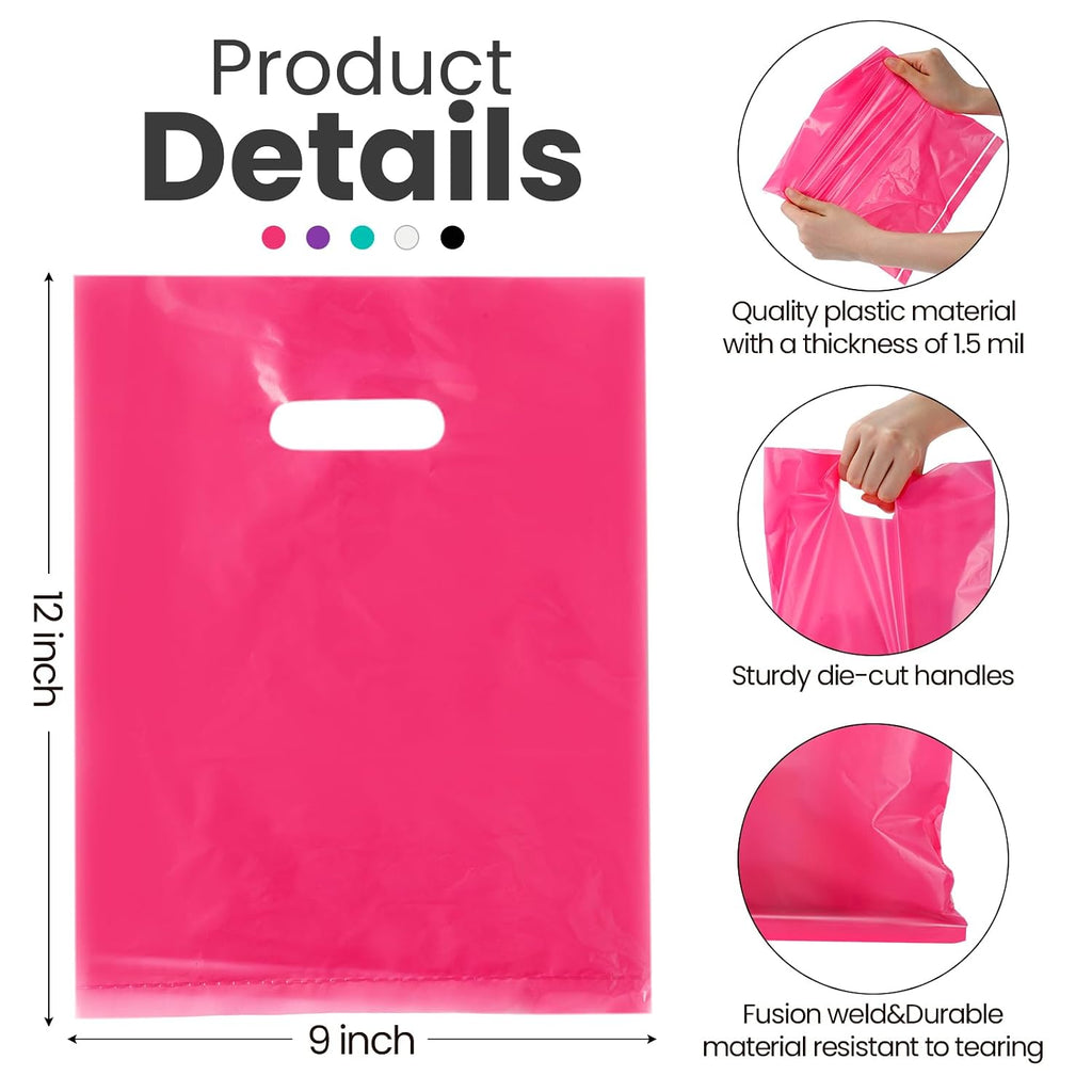 500 Pcs Shopping Bags Bulk for Small Business, Multicolor