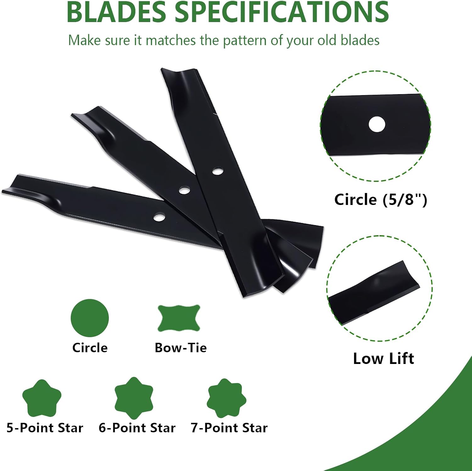 601124 Lawn Mower Blades for Hustler 54 Inch Deck Low Lift Blades Riding Mower Replacement for Fastrak SD Raptor SD