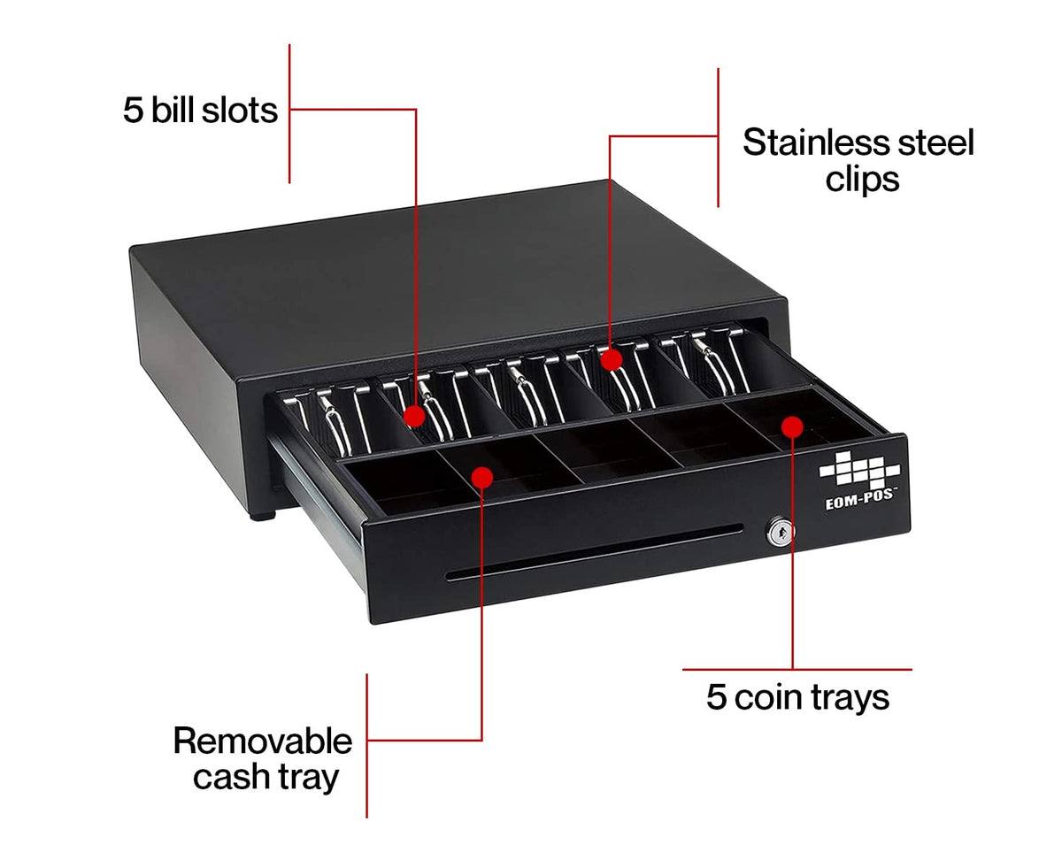 Cash Drawer+Bracket, Receipt Printer, for Square Stand and Register