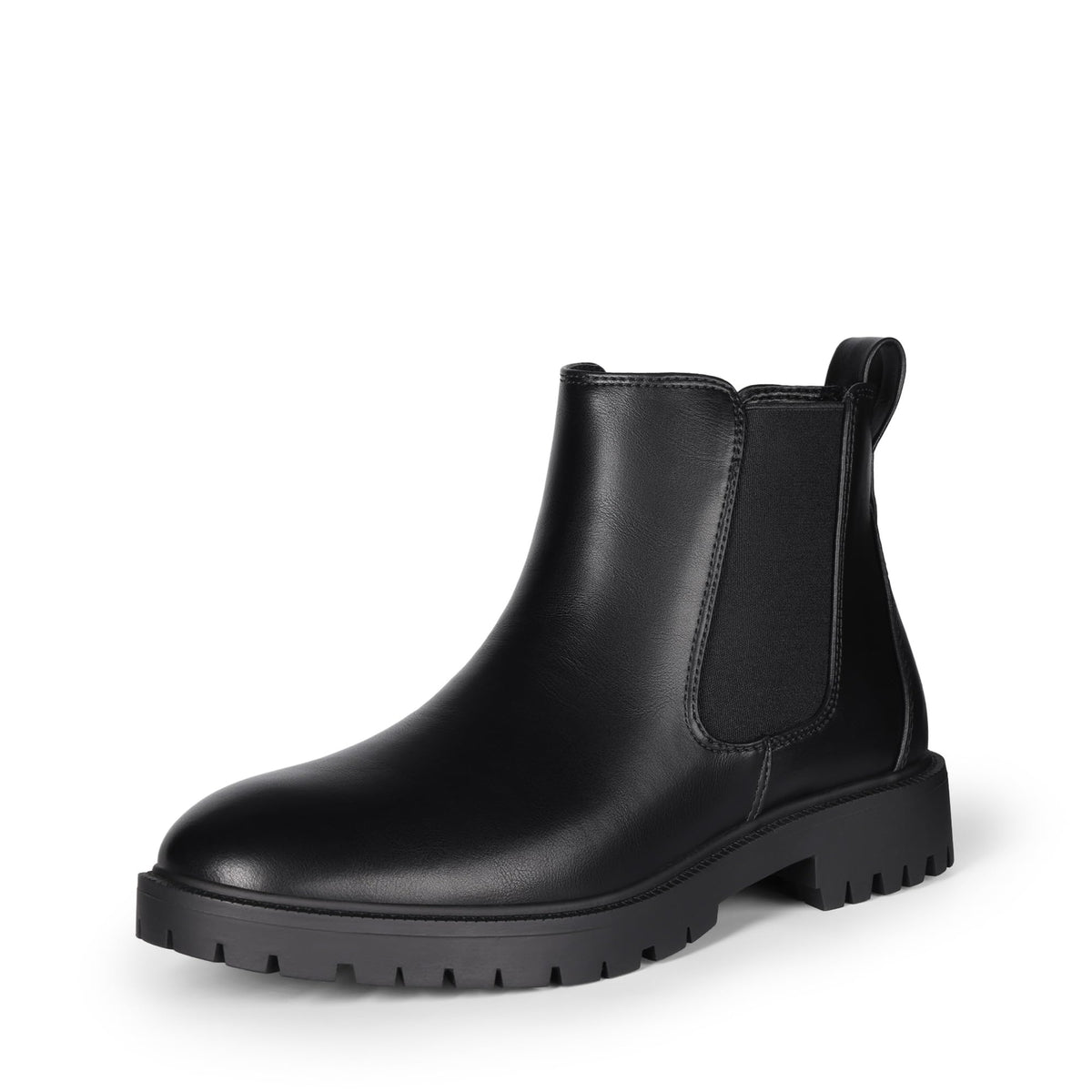 Women's Chelsea Ankle Boots Shoes,Black/Pu,8.5