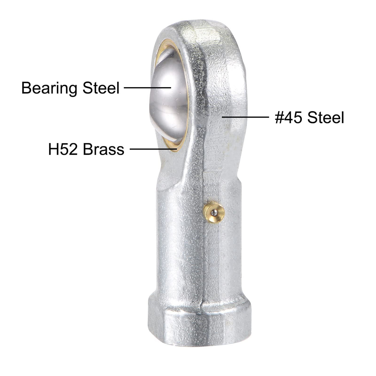 uxcell PHS12 Spherical Rod End Bearing 12mm Bore Self-Lubricated Joint Bearing M12x1.75 Right Hand Female Thread Connector