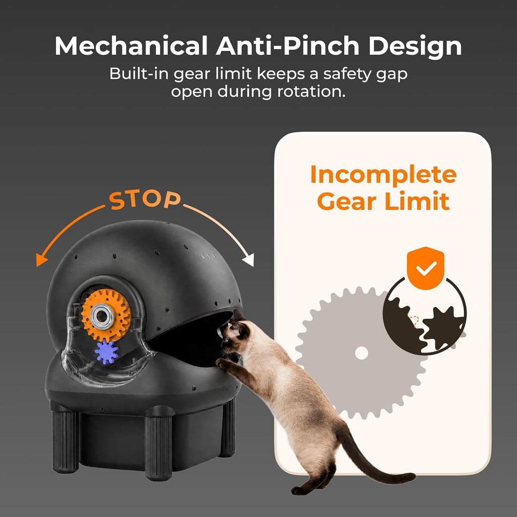 Self Cleaning Litter Box, Open Top Automatic Litter Box, Safety Sensors Protection, App Control for Multiple Cats