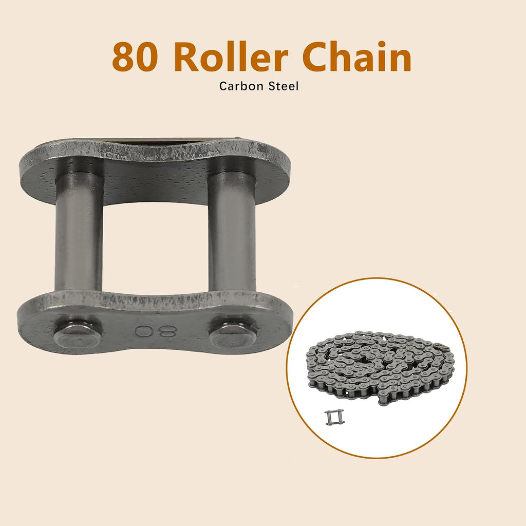 kimllier 80 Roller Chain 10 Feet with 1 Connecting Links