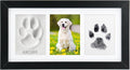 Paw Print Frame Kit, Dog Paw Print Kit with Clay & No Mess Ink Pad, with Customization Tool, Wooden Pet Memorial