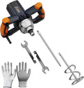 1200W Handheld Mortar Mixer with 120mm Stirring Paddle | Power mixer with 120mm paddle for mortar, concrete, plaster
