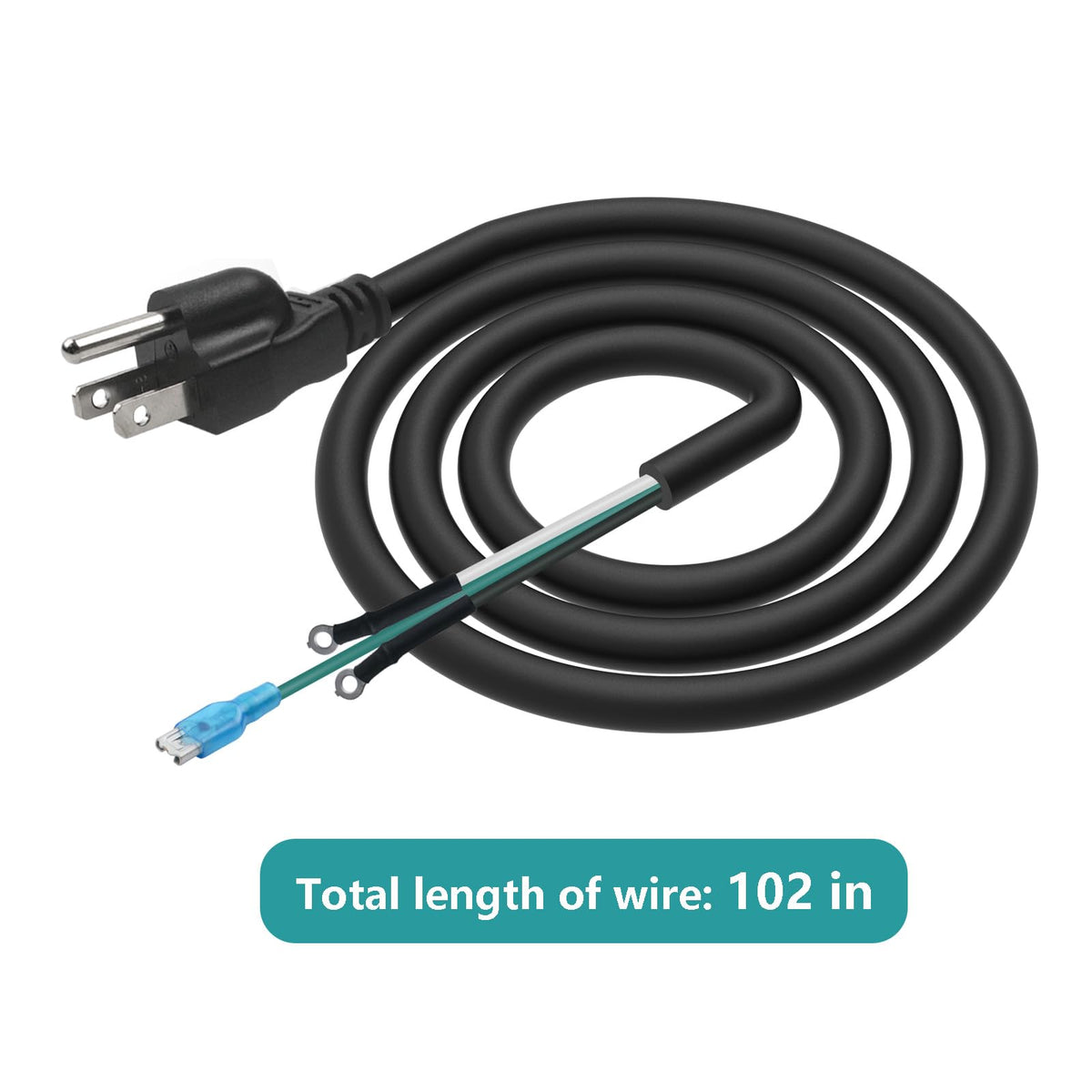 22-64-1260 Power Cord Set Replacement 100in Heavy Duty Power Cable