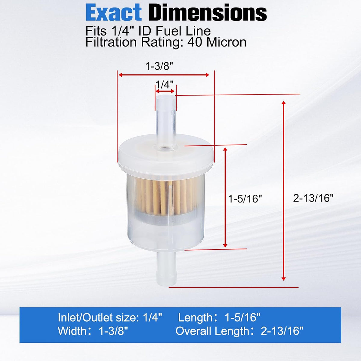 691035 49019-0027 Fuel Filter for Briggs & Stratton 493629 Part