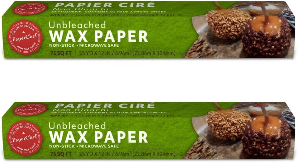 Unbleached Wax Paper Nonstick Multipurpose 2 Pack 75 sq ft