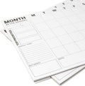 Undated Monthly Planning Calendar Sheets by Sorted Mind Co - 24 Tear-Off Sheets A3 Size - Premium Planner Pad for