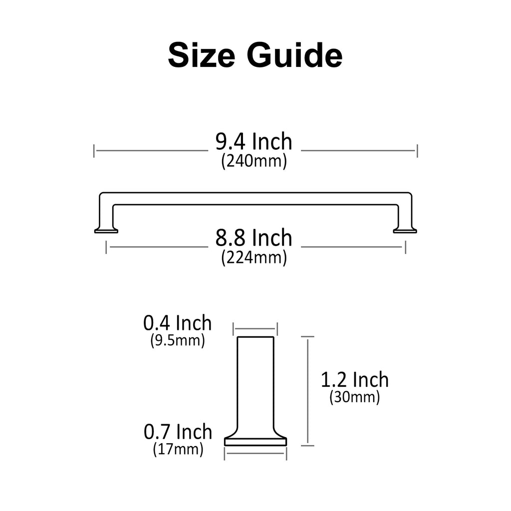 8-3/4" Brushed Satin Nickel Cabinet Pulls 6 Pack, AL3046SN