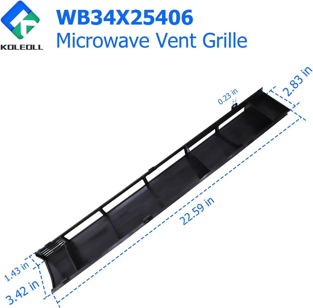1PC WB34X25406 Microwave Vent Grille Replacement for GE Over-the-Range Microwaves