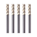 NZ 3 Flute 1/8" Solid Carbide Square End Mill ZrN Coated, 5Pcs