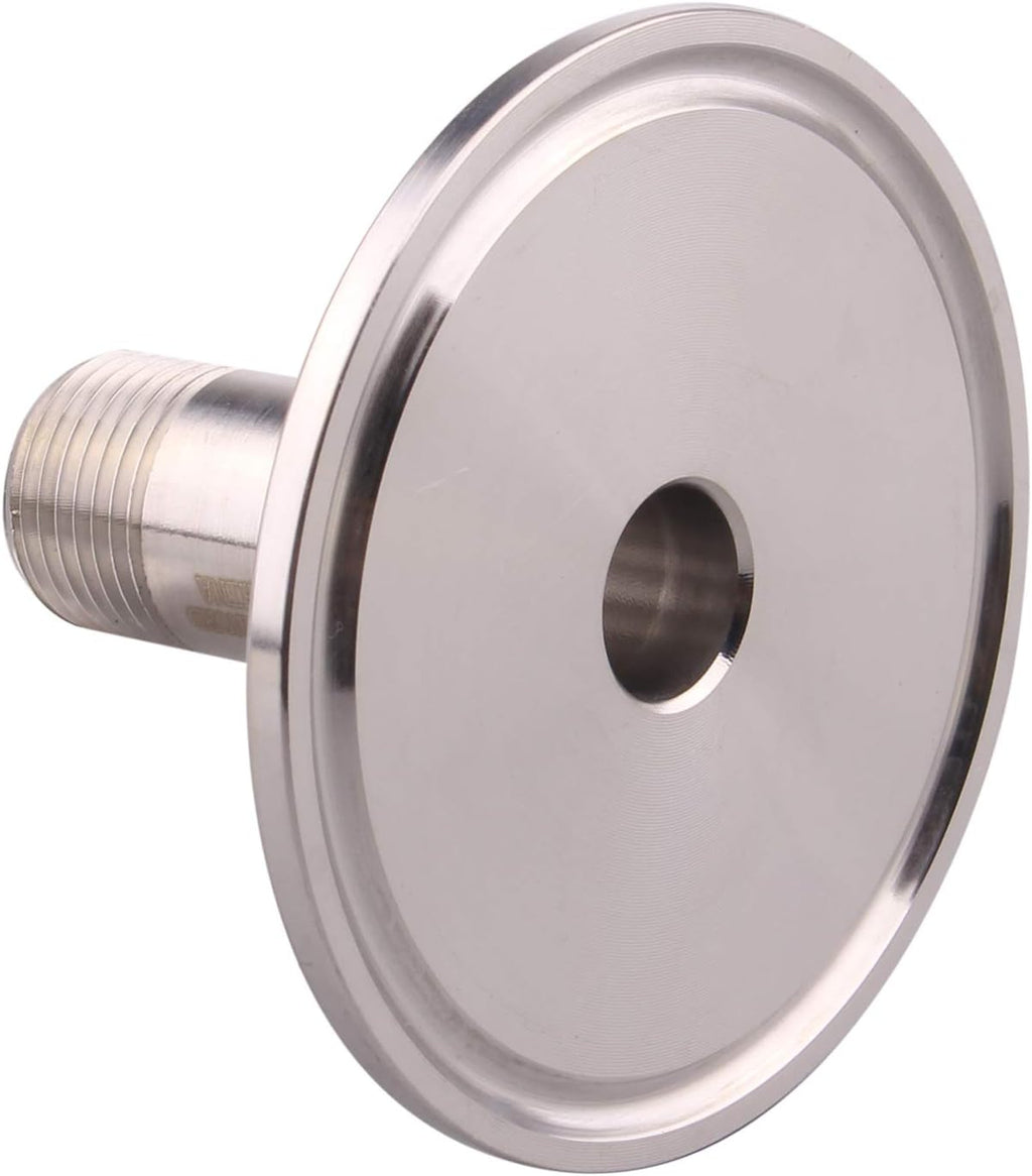 DERNORD Sanitary Male Threaded Pipe Fitting to 2 INCH (OD 64mm Ferrule) TRI CLAMP (Pipe Size: 3/8" NPT （2 Inch Tri clamp）)