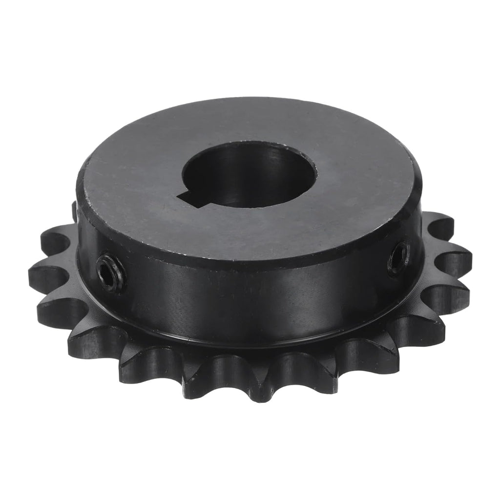uxcell #40 Chain Roller Sprocket B Type, 1" Bore 20 Tooth Single Strand Chain Sprocket, Carbon Steel, Keyway with Set Screws