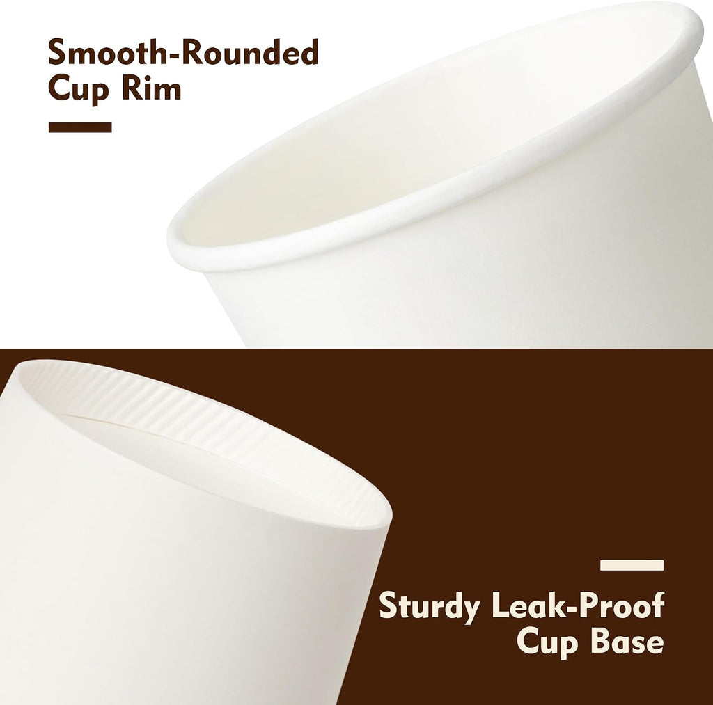 16 oz 50 Pack Coffee Cups with Lids & Sleeves