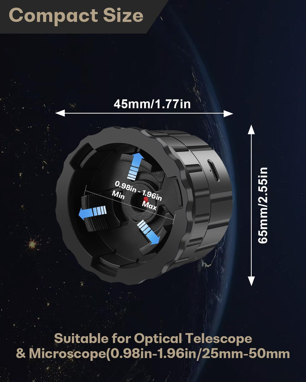WiFi Telescope Eyepiece Camera for Astronomy - 4MP Electronic Eyepiece Camera for Astrophotography, Planetary and