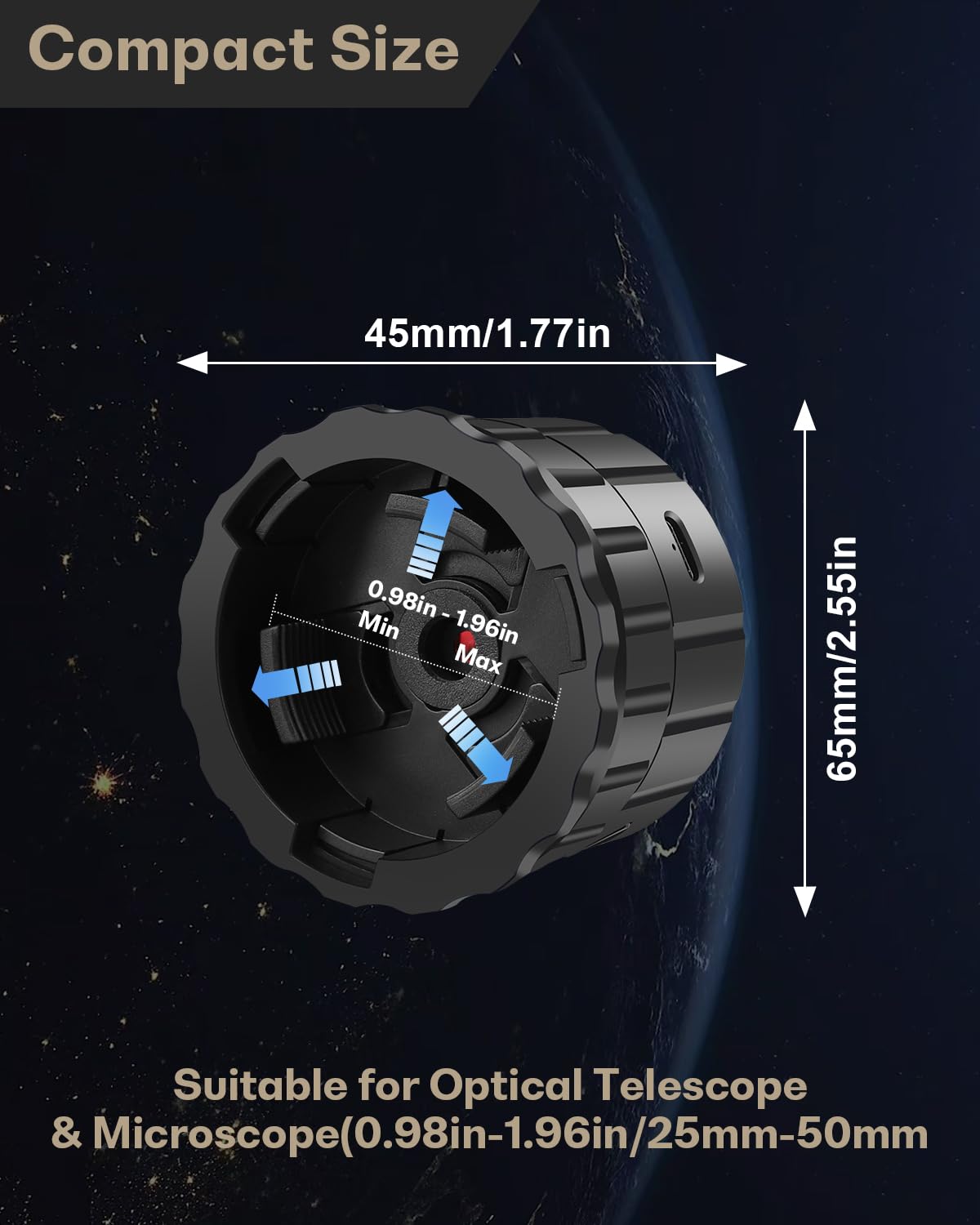 WiFi Telescope Eyepiece Camera for Astronomy - 4MP Electronic Eyepiece Camera for Astrophotography, Planetary and