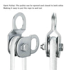 Cable Pulley 32mm Small Snatch Block for 0.23Inch/6mm Wire Rope, Single Pulley Wheel Bearing Inside, Load 110 LB, 1Pack