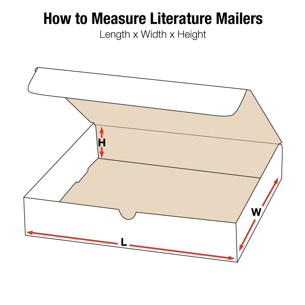 White Literature Mailers 12.125x9.25x1, 50-Pack