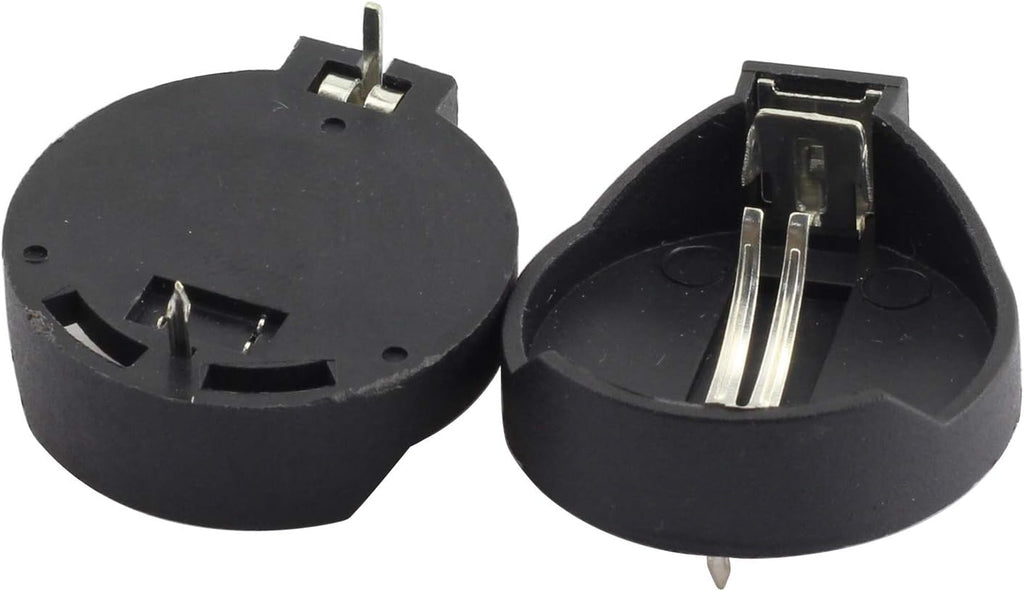 10PCS 3V CR2032 CR2025 CR2016 Coin Cell Battery Holder Case Black