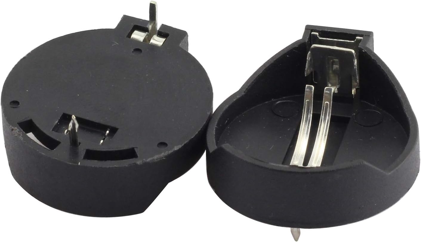10PCS 3V CR2032 CR2025 CR2016 Coin Cell Battery Holder Case Black