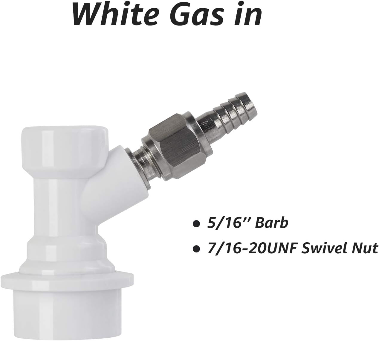2 Pairs Ball Lock Disconnect Set, 5/16''Gas 1/4''Liquid Barb Fitting | Ball Lock Keg Connectors Cornelius Corny Keg
