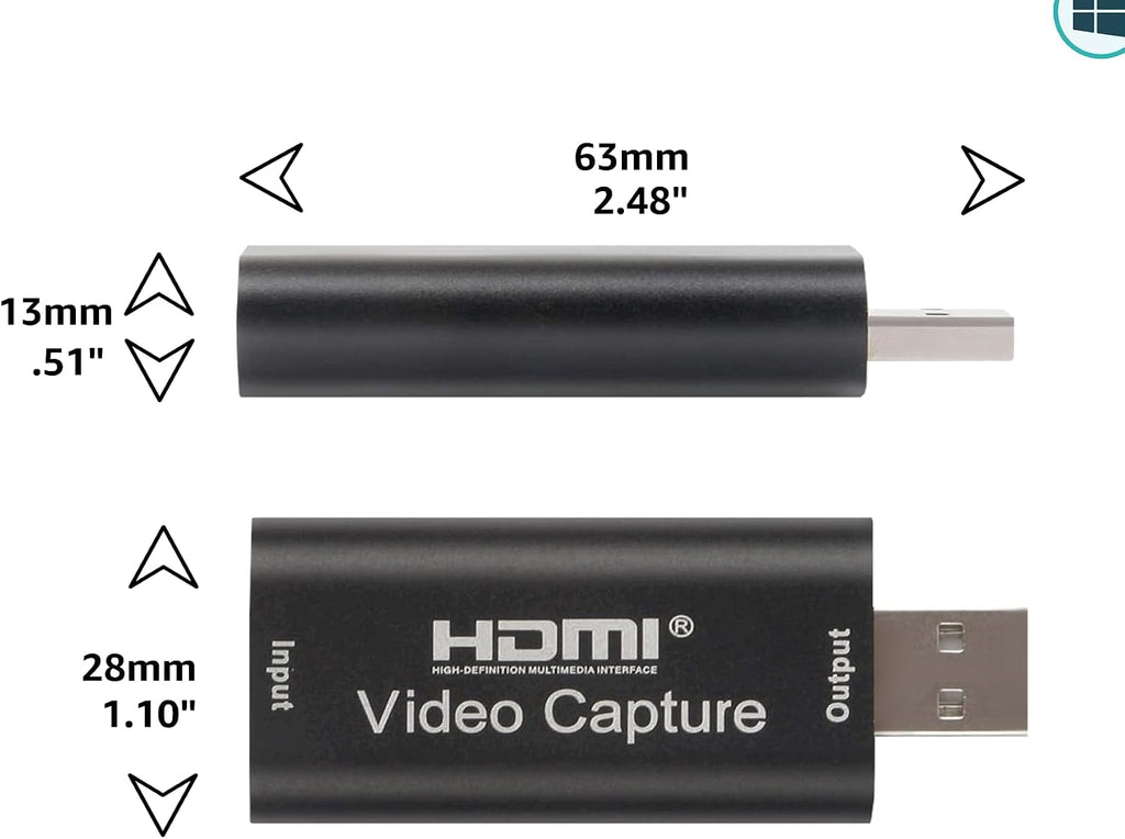 AXHDCAP 4K HDMI Video Capture Card, Cam Link Card Game Audio Adapter HDMI to USB 2.0 Record Capture Device for
