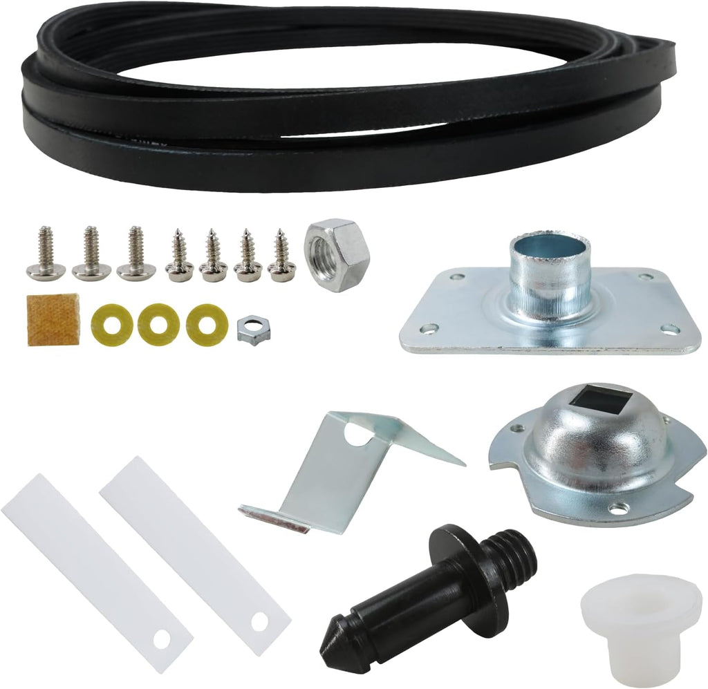 WE25X205 WE25M40 Dryer Belt Drum Bearing Kit Drive Belt Slide Replacement for GE Hotpoint Kenmore Dryer Parts HTDP120ED0WW HTDP120ED3WW HTDP120GD0WW HTDP120GD2WW