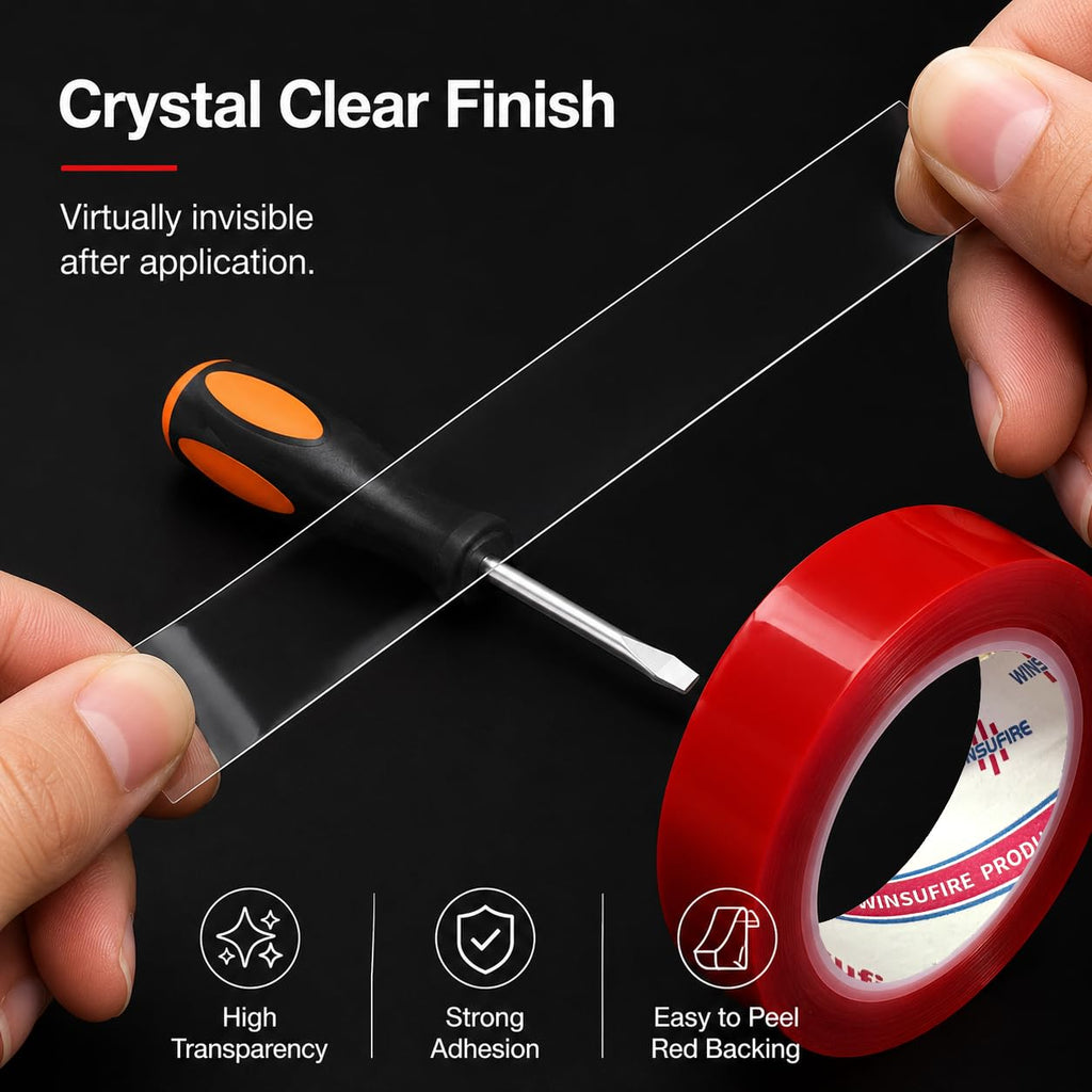 ClearNano Double Sided Tape High Viscosity 1 inch 20FT