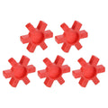 uxcell 5pcs L90 Jaw Coupling Insert, Urethane Flexible Solid Type Jaw Coupling Center Insert for L Jaw Coupling L-Jaw Coupler Set, Red