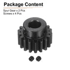 DTGN Spur Gear 1.5Mod 18 Teeth 12mm Thickness 10mm Bore 3x1.4mm Keyway 2Pcs