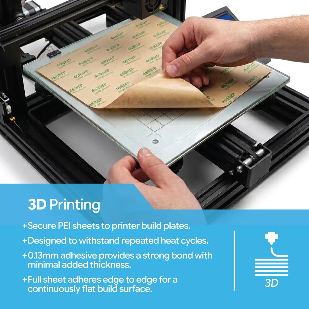 468MP Double Sided Adhesive Transfer Tape Sheets - 12 x 12 in